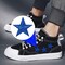 30pcs Blue Star Iron-On Patches – Embroidered Sew-On Fabric Appliques for Hats, Jackets, Clothes, Backpacks, DIY Decor & Repair, 1 Inch
